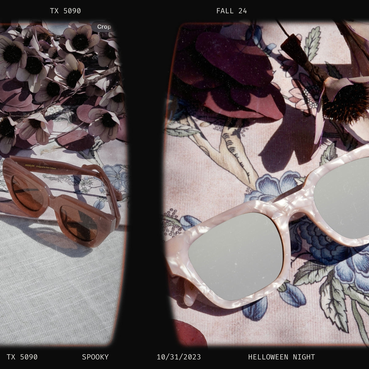 Weekender - Pink Marble / Silver Mirror Lens