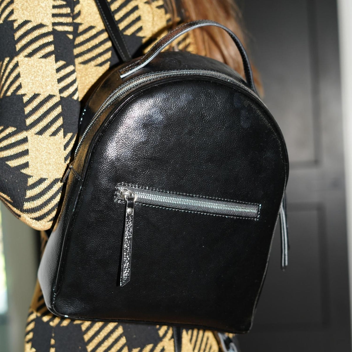 Back At It Backpack - Black Napa Leather