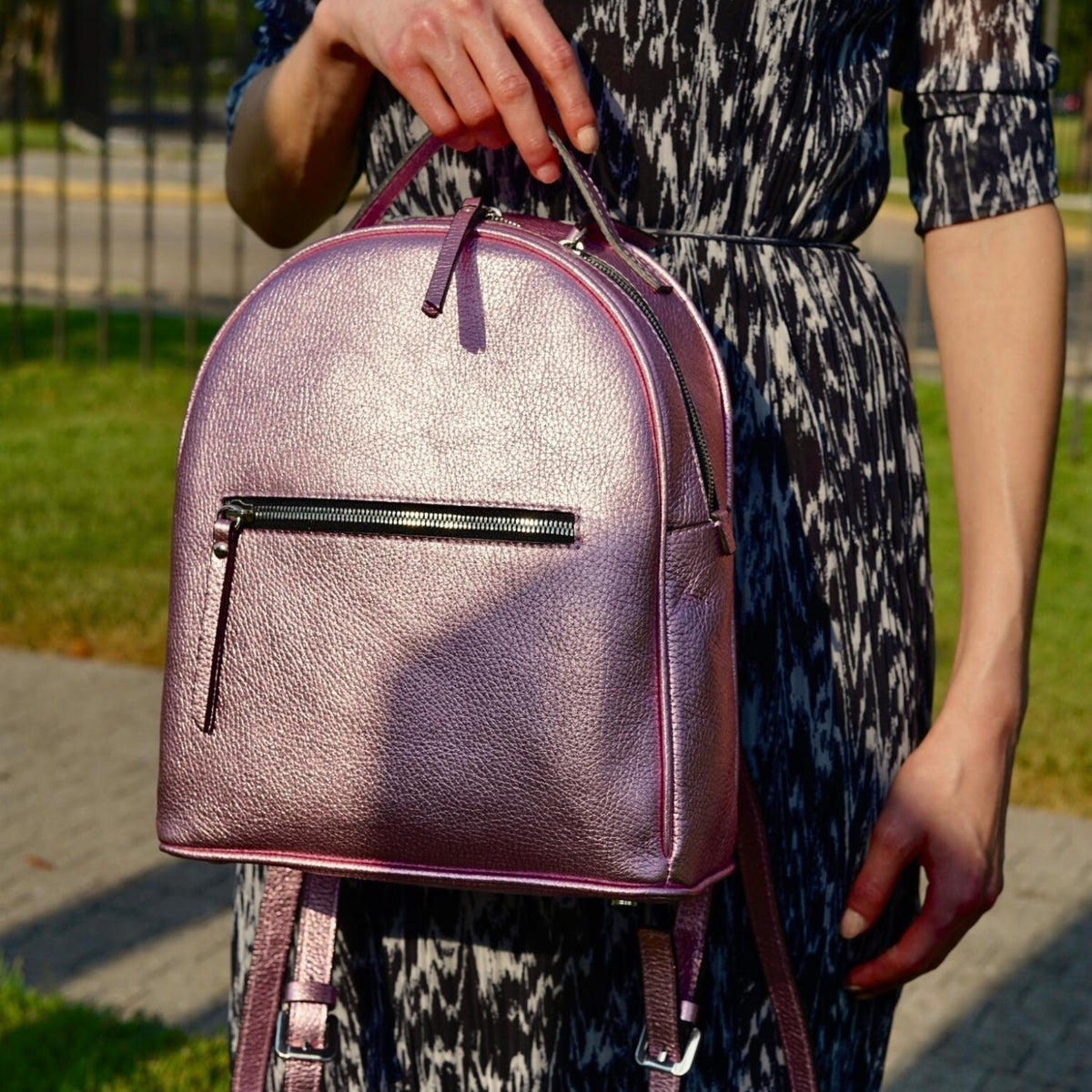 Back At It Backpack - Pink Metallic