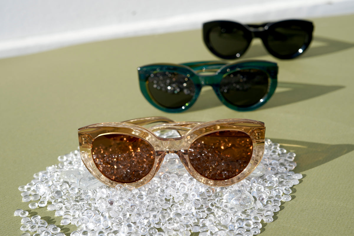 Glow Up - Golden Crystal / Brown Polarized