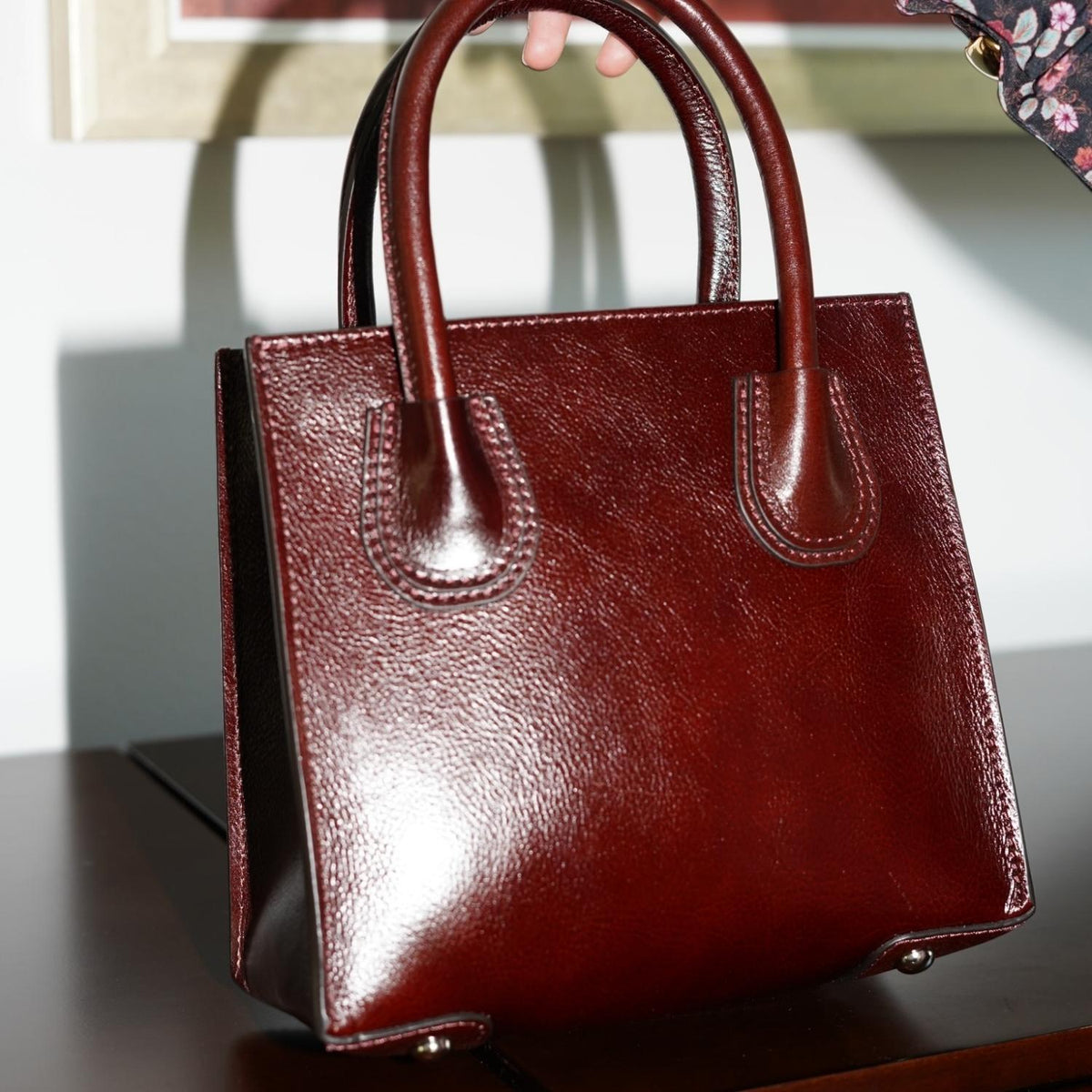 Magnolia Mini Tote - Mahogany