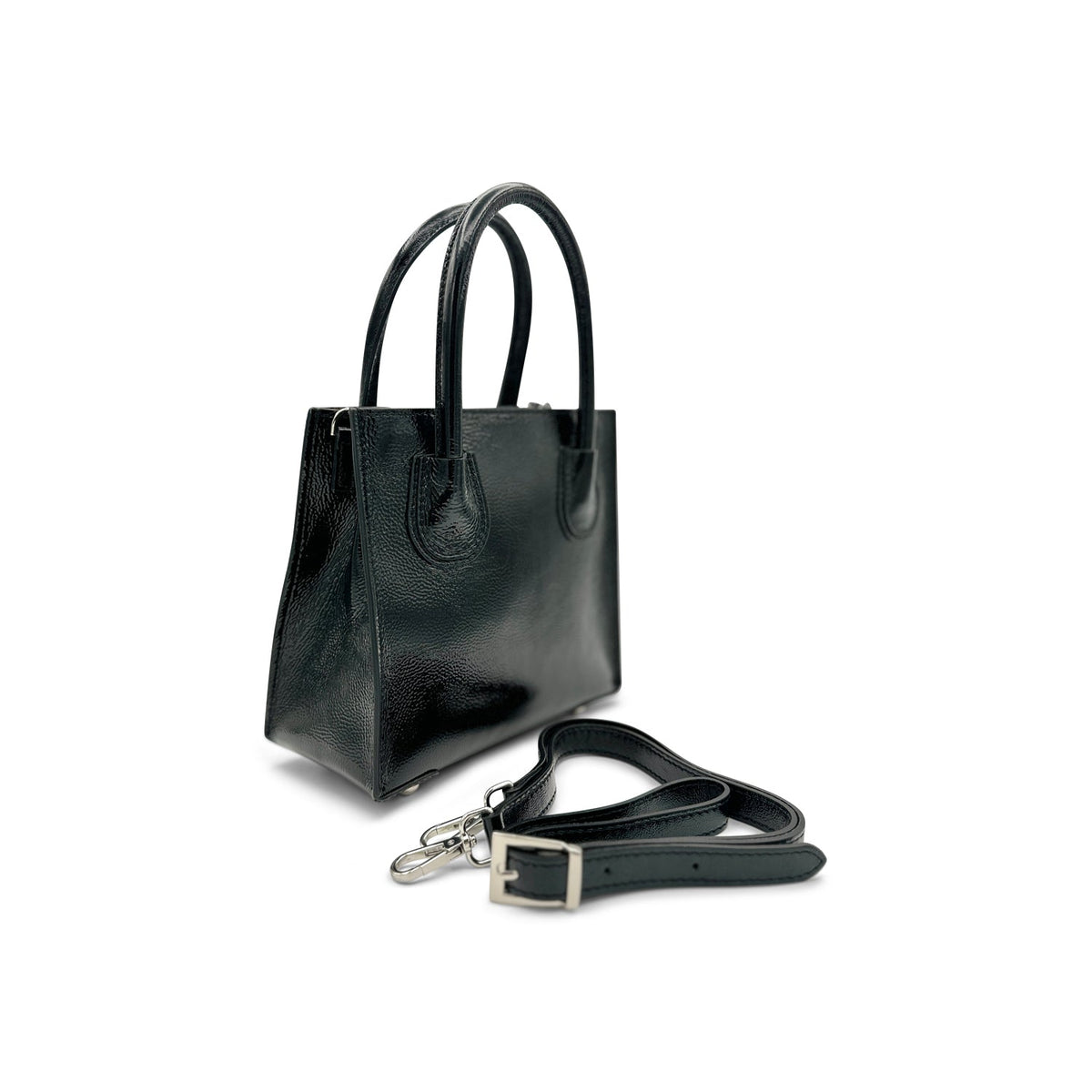 Magnolia Mini Tote - Black Patent