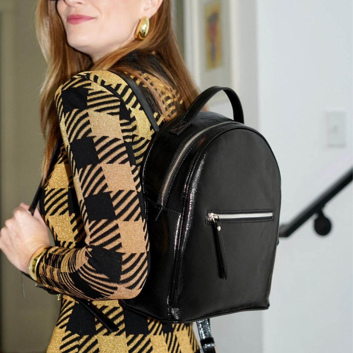 Back At It Backpack - Black Napa Leather