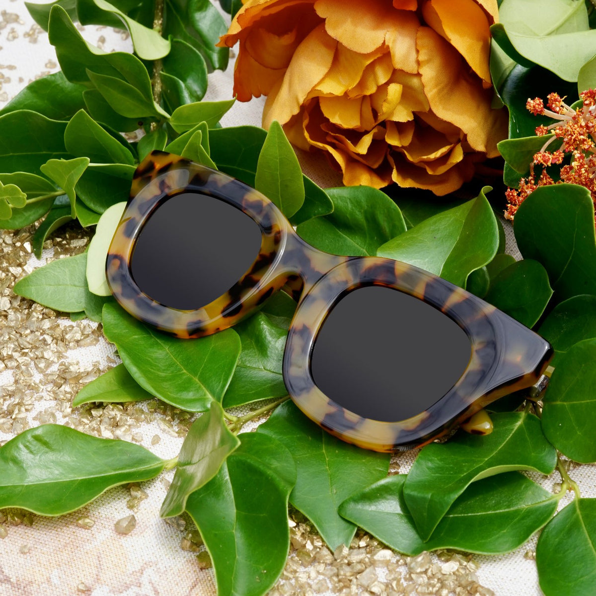 Baddie - Camel Tort/ Green Polarized