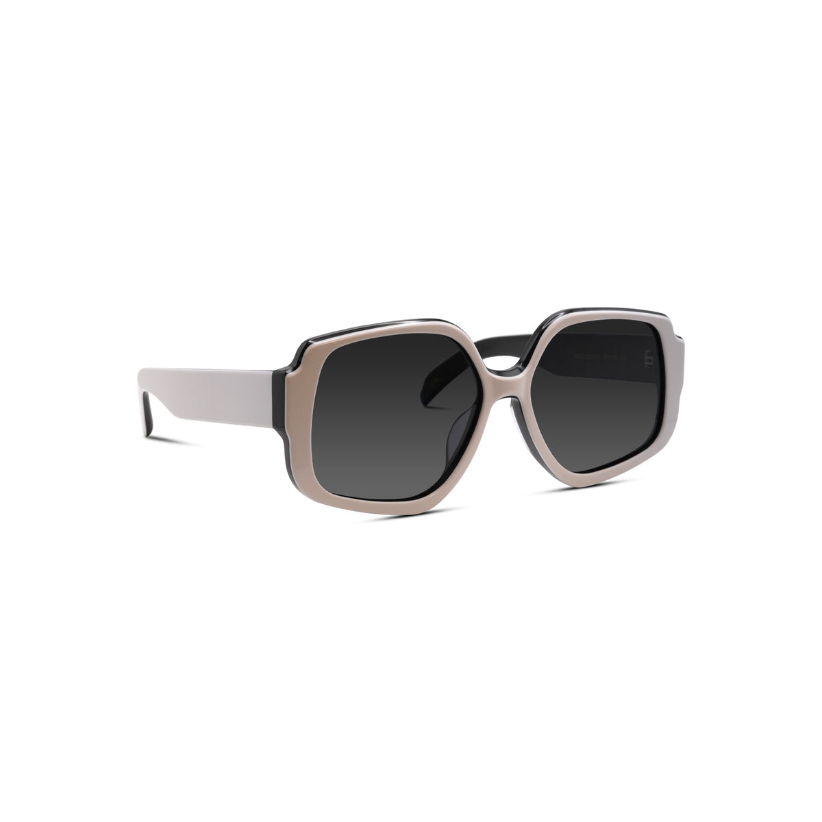 Rich Auntie - White with Black / Black Polarized