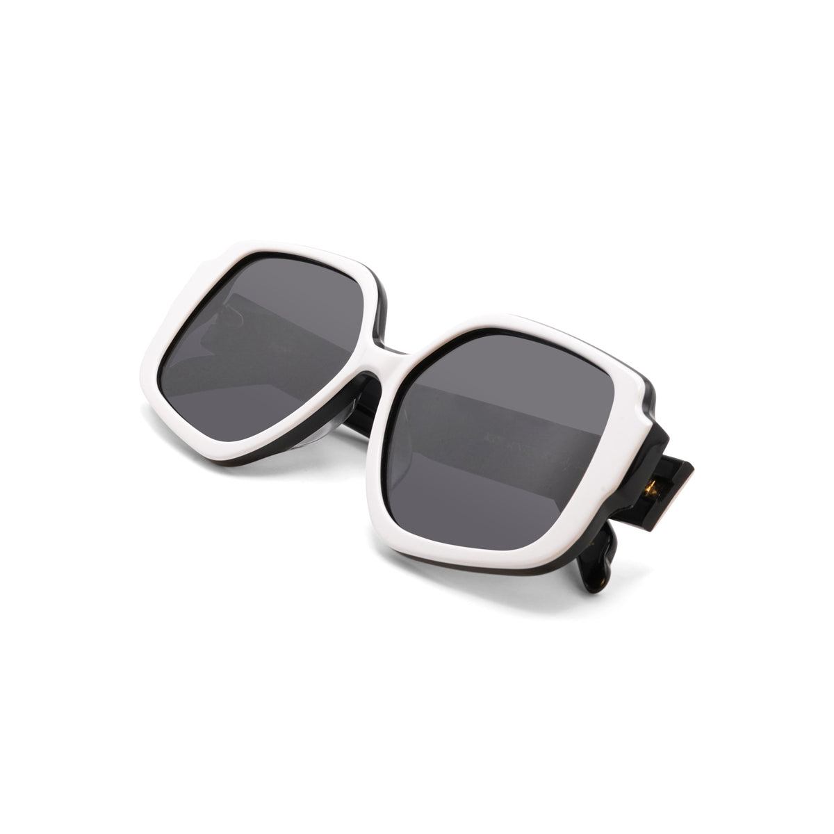 Rich Auntie - White with Black / Black Polarized